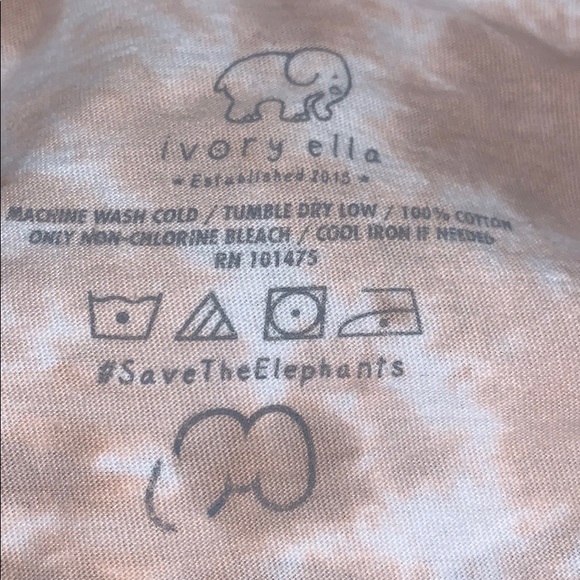 Ivory Ella long sleeve tie- dyed T-shirt - Picture 4 of 7